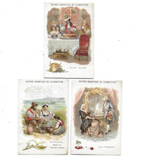 3 Chromos anciens pub. café