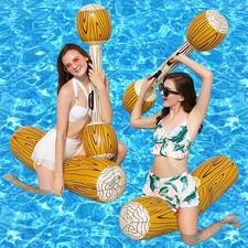 4 Pièces Jeux Piscine Gonflable Flottant, Bouee Piscine en Forme de Bûche de ...