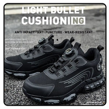 Chaussures homme securite embout acier fermeture rotative confort travail noir