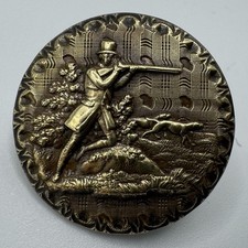 Rare Bouton De Chasse Ancien