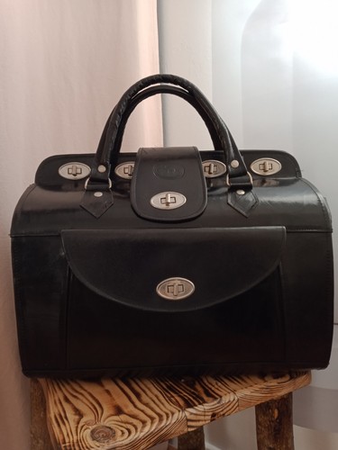 Bagage main cuir noir - À,
