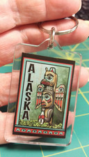 Alaska  Keychain Colorful