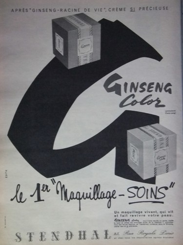 Publicité 1962 crème ginseng - publicitÉ,
