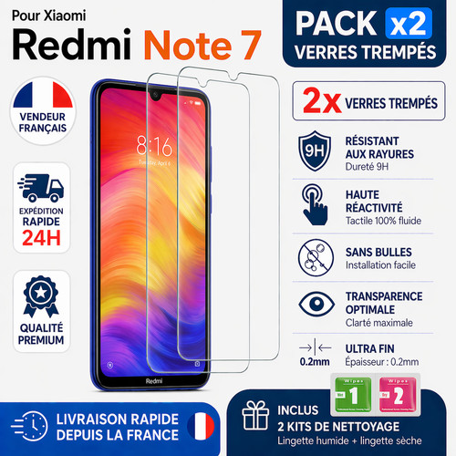 Verre trempé xiaomi - 2x,