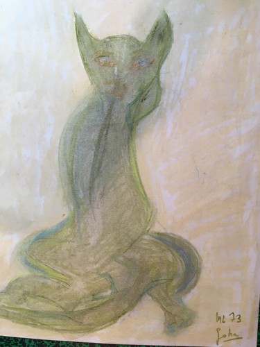 Très beau dessin craie - dessin,