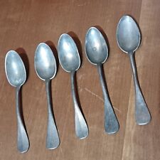 Cuillères À Soupe En Étain, XIXEME, Blasons Différents