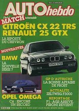 AUTO HEBDO n°536 20/08/1986