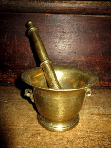 Xviii mortier pilon bronze - mortier,