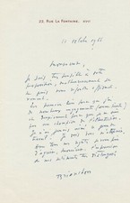 Maurice BRIANCHON lettre autographe signée pas un champion de l'illustration