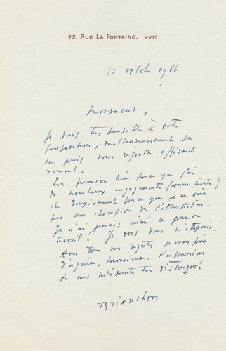 Maurice brianchon lettre - maurice,