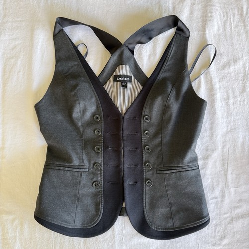 Bebe halter tuxedo vest - bebe,