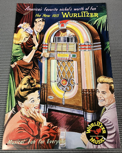 Wurlitzer jukebox tin - jukebox, sign