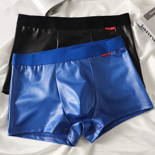 Boxer simili cuir pochette - cuir, u