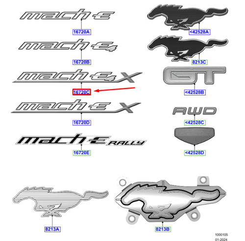 Ford mustang mach plaque - mach-e,