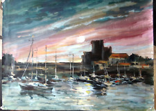 Beau Tableau Basque Lahourcade Le Fort de Socoa Ciboure Bateau Saint jean de Luz