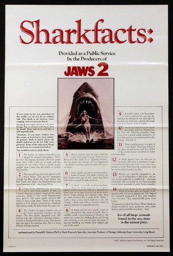 Jaws shark horror 1978 rare - horror,
