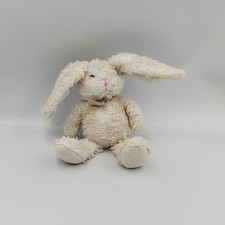 Doudou lapin blanc beige ecru Fluffy HISTOIRE D'OURS - 30304