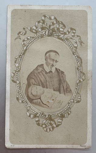 Cdv prêtre religieux bébé - prêtre,