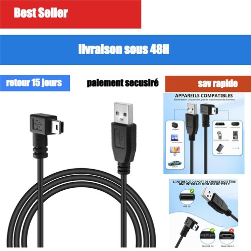 Câble usb mini pour - usb, m