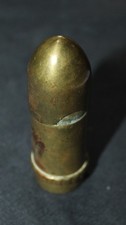 Militaria Briquet Obus Poilu artisanat de tranchée 7,5cm H 2,2-2,5cm L abimé
