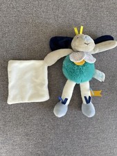 Doudou chien bleu mouchoir - chien, (mouchoir