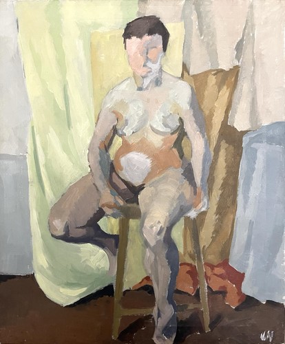 Ancien tableau féminin - ancien,