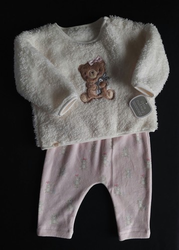 Baby girls pink cream fluffy - pink, &