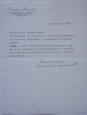 Autographe Luciano PAVAROTTI
