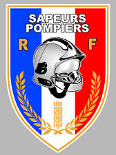 SAPEURS POMPIERS BLASON ECUSSON AUTOCOLLANT STICKER 12cm SA135