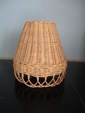 PETIT ABAT-JOUR en ROTIN OSIER pour  Lustre Suspension VINTAGE 