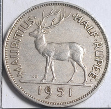 1/2 Half Roupie Rupee 1951