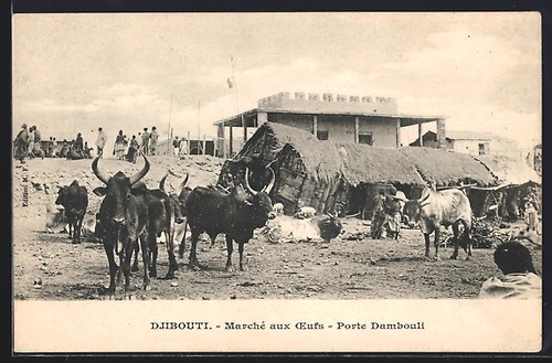 Cpa djibouti marché aux - cpa, djibouti,