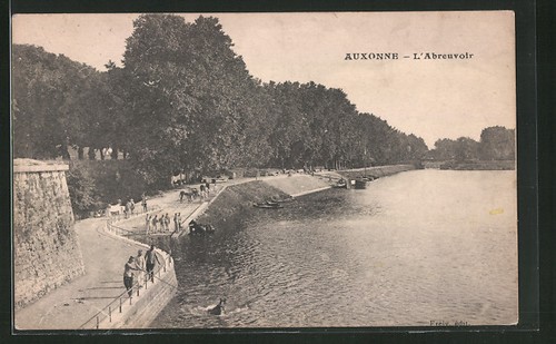 Cpa auxonne abreuvoir - cpa,