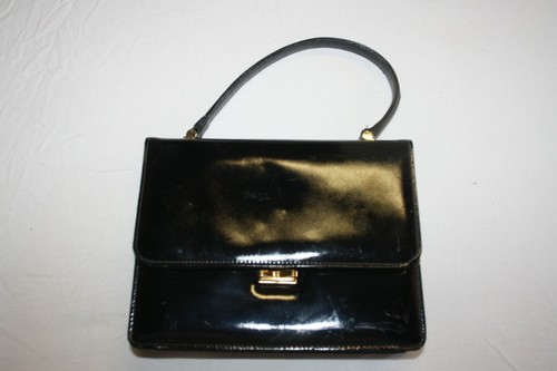 Sac main ancien vernis cuir - à,