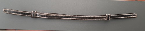 Jugulaire cuir brodé képi - cuir,