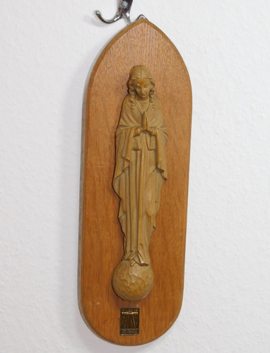 1959 tableau statue bois - tableau,