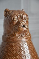 PICHET ZOOMORPHE A ABSINTHE EN GRES SALE DU BEAUVAISIS XIX ième SIECLE