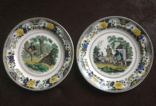 Assiettes polychromes décor - 2,