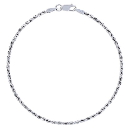 Véritable 14k blanc 2mm - blanc,