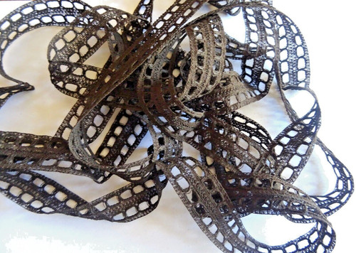 Galon dentelle marron - galon, en