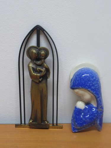 Vierge enfant bronze - vierge, +
