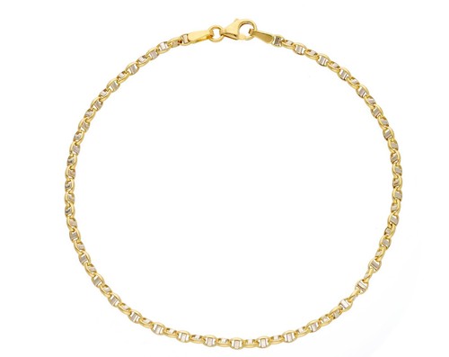 Bracelet jaune blanc 750 - or,
