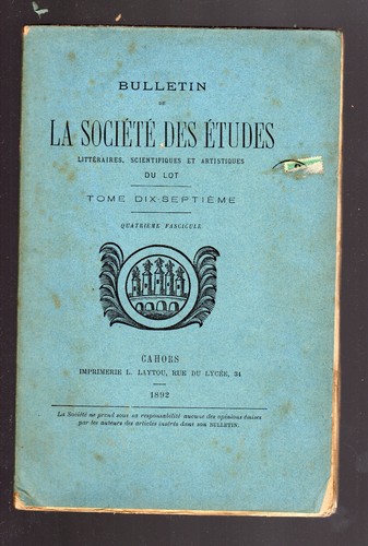 Societe des etudes lot 1892 - des, du