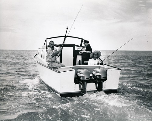 Pêche 1950 bateau - c.,
