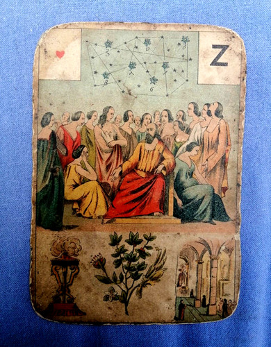 Ancienne carte tarot - carte, de