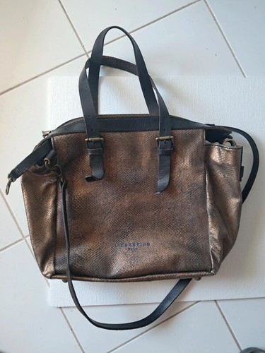 Sac cuir noir doré - en, cuivré