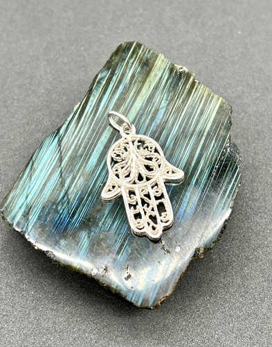 Pendentif argent main - main, de