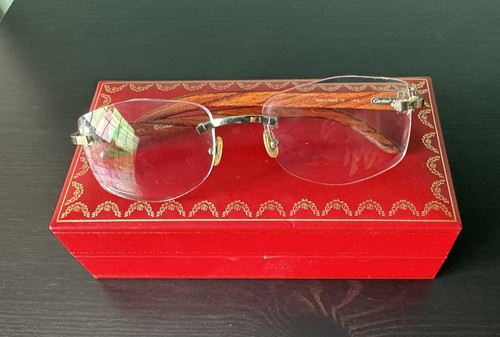 Cartier wood eyeglasses - eyeglasses, 140b