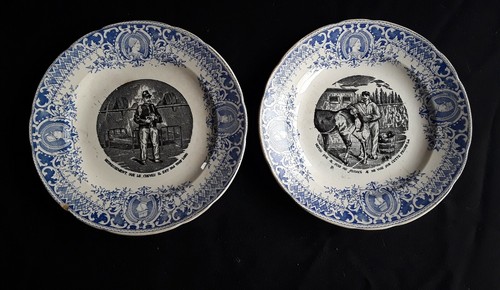 Anciennes assiettes faience - assiettes,