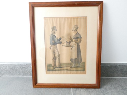 Gravure ancienne marchande - la,